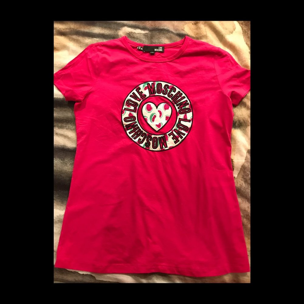 Love Moschino watermelon tee, W size 8, NWOT